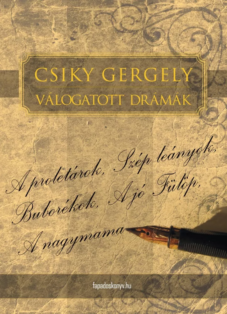Csiky Gergely válogatott drámái borító