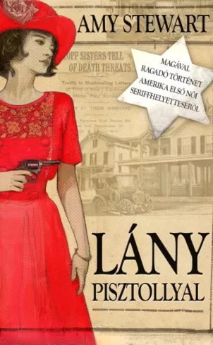 Lány pisztollyal borító