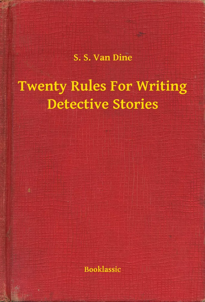 Twenty Rules For Writing Detective Stories borító