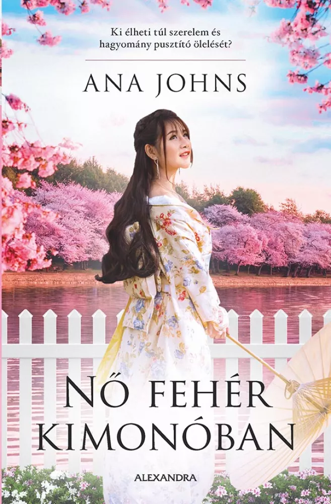 Nő fehér kimonóban borító