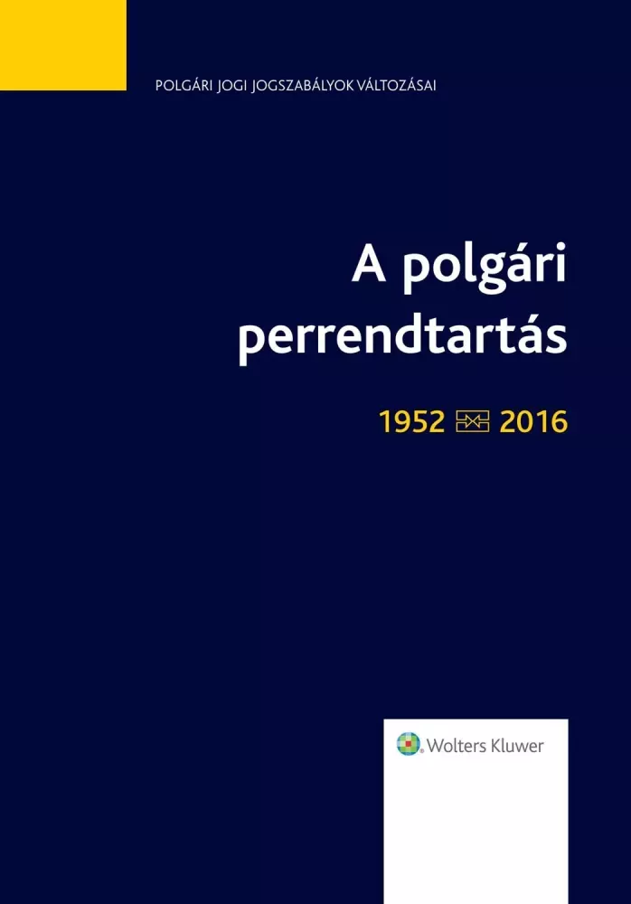 A polgári perrendtartás (1952-2016) borító
