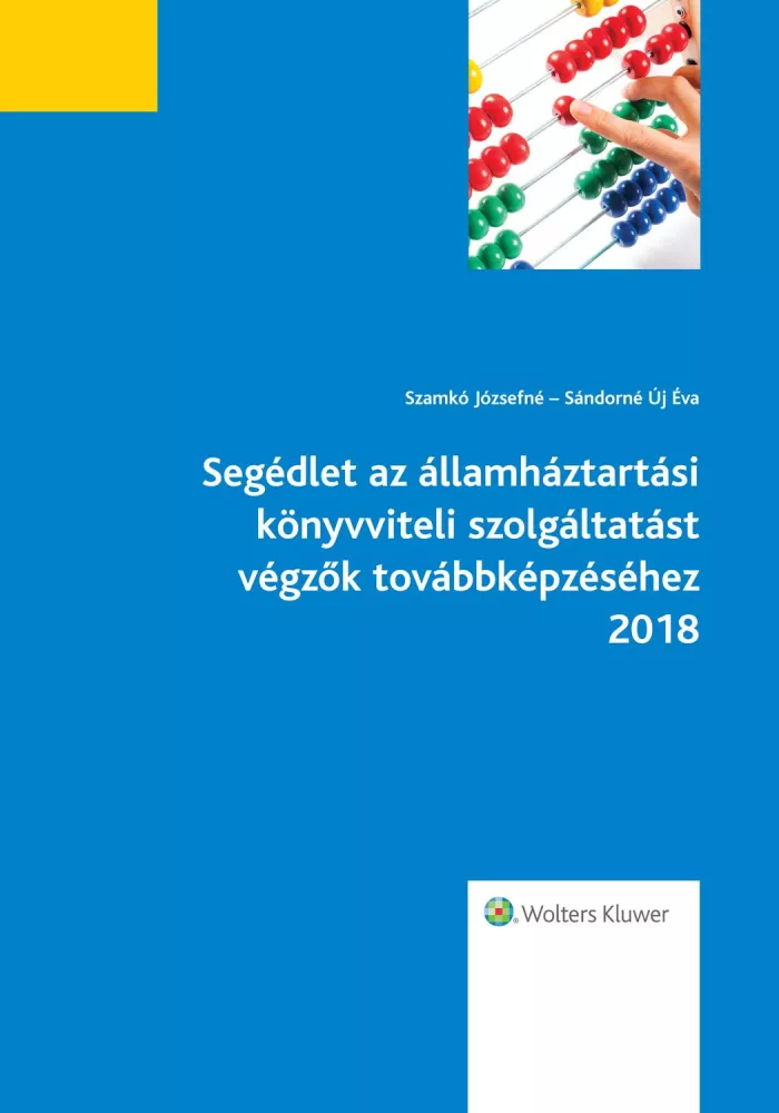 Segédlet az államháztartási könyvviteli szolgáltatást végzők továbbképzéséhez2018 borító