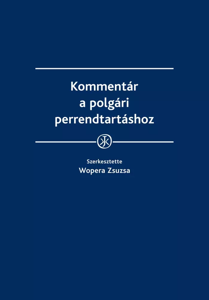 Kommentár a polgári perrendtartáshoz borító