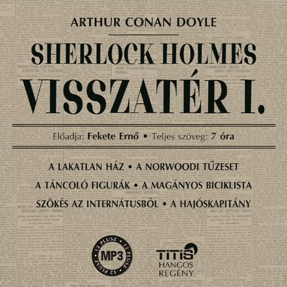 Sherlock Holmes visszatér I. borító