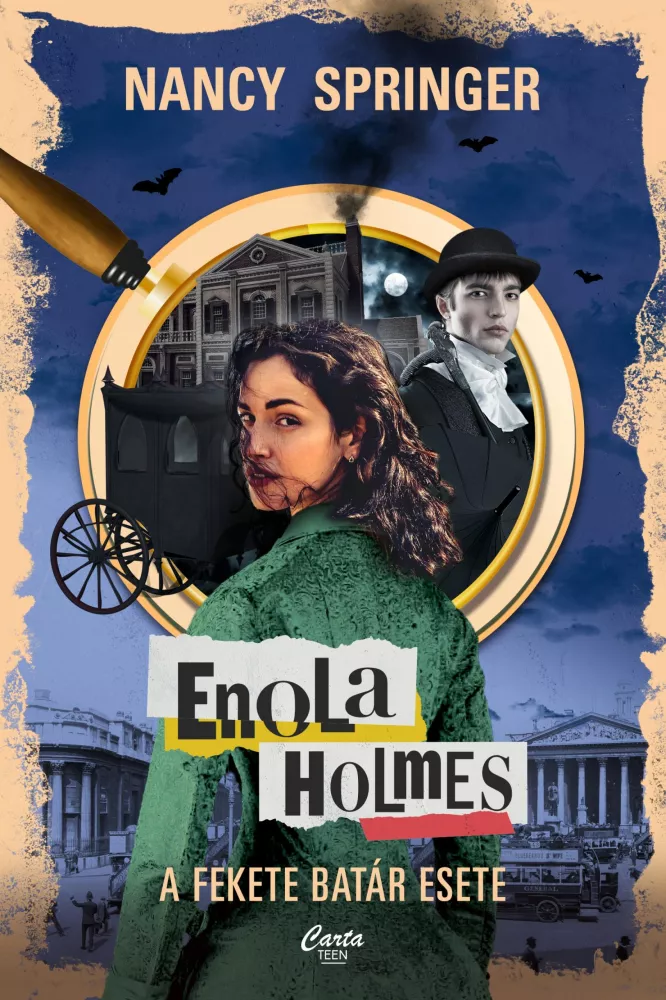 Enola Holmes: A fekete batár esete borító