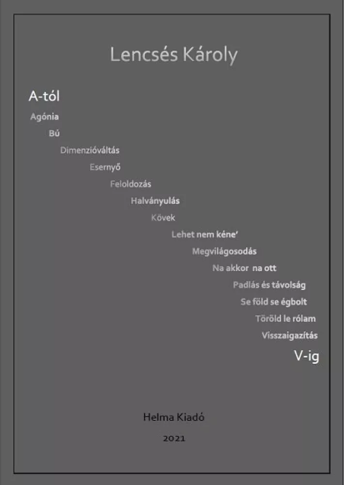 A-tól V-ig borító