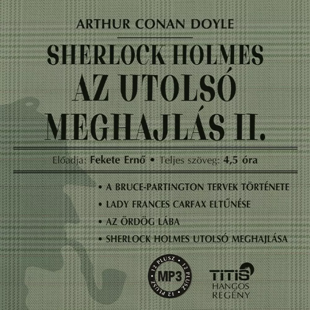 Sherlock Holmes - Az utolsó meghajlás II. borító