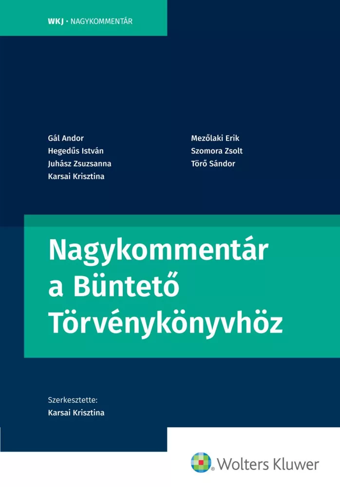 Nagykommentár a Büntető Törvénykönyvhöz borító
