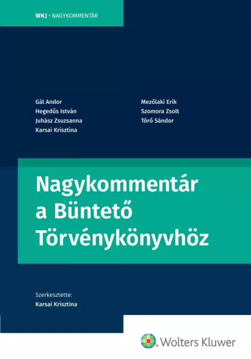 Nagykommentár a Büntető Törvénykönyvhöz borító
