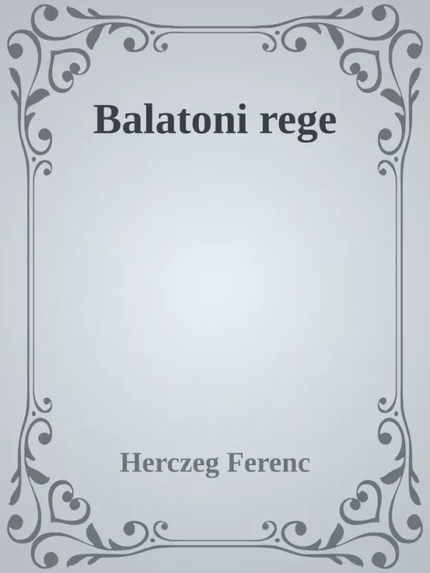 Balatoni rege borító