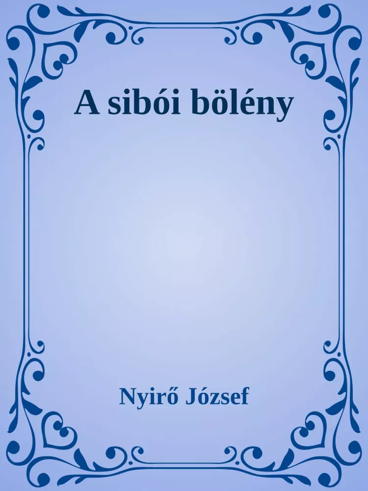 A sibói bölény borító