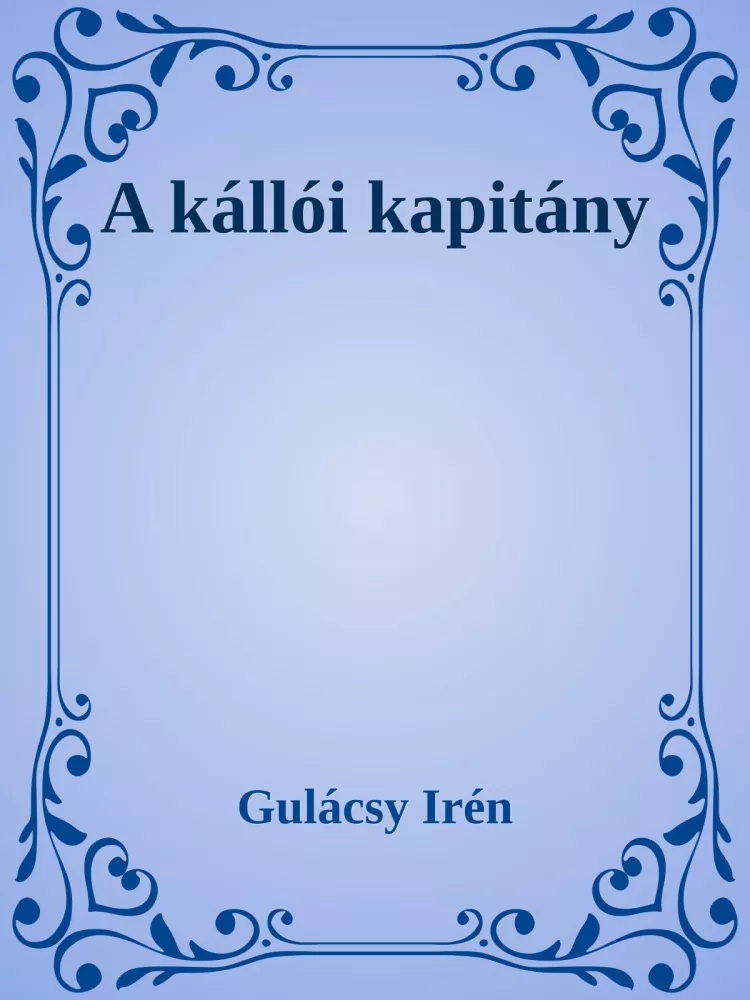 A kállói kapitány borító