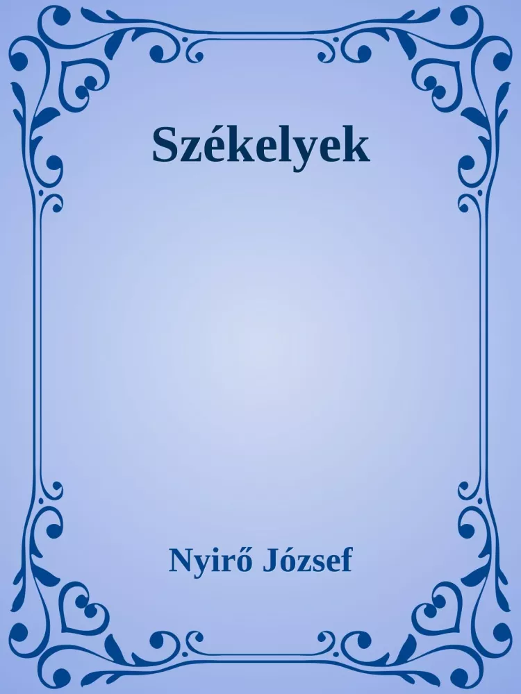 Székelyek borító