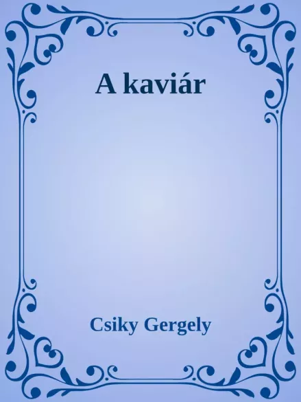 A kaviár borító