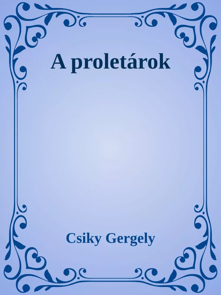 A proletárok borító
