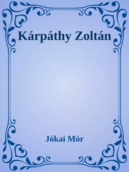 Kárpáthy Zoltán borító