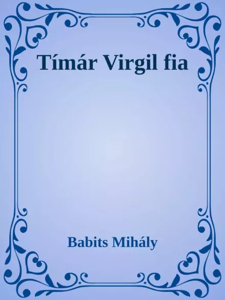 Tímár Virgil fia borító
