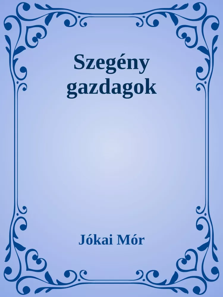 Szegény gazdagok borító