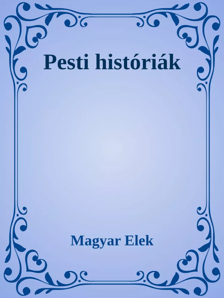Pesti históriák borító