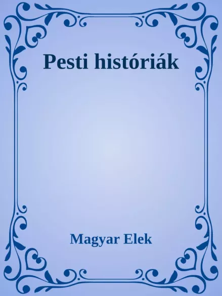 Pesti históriák borító