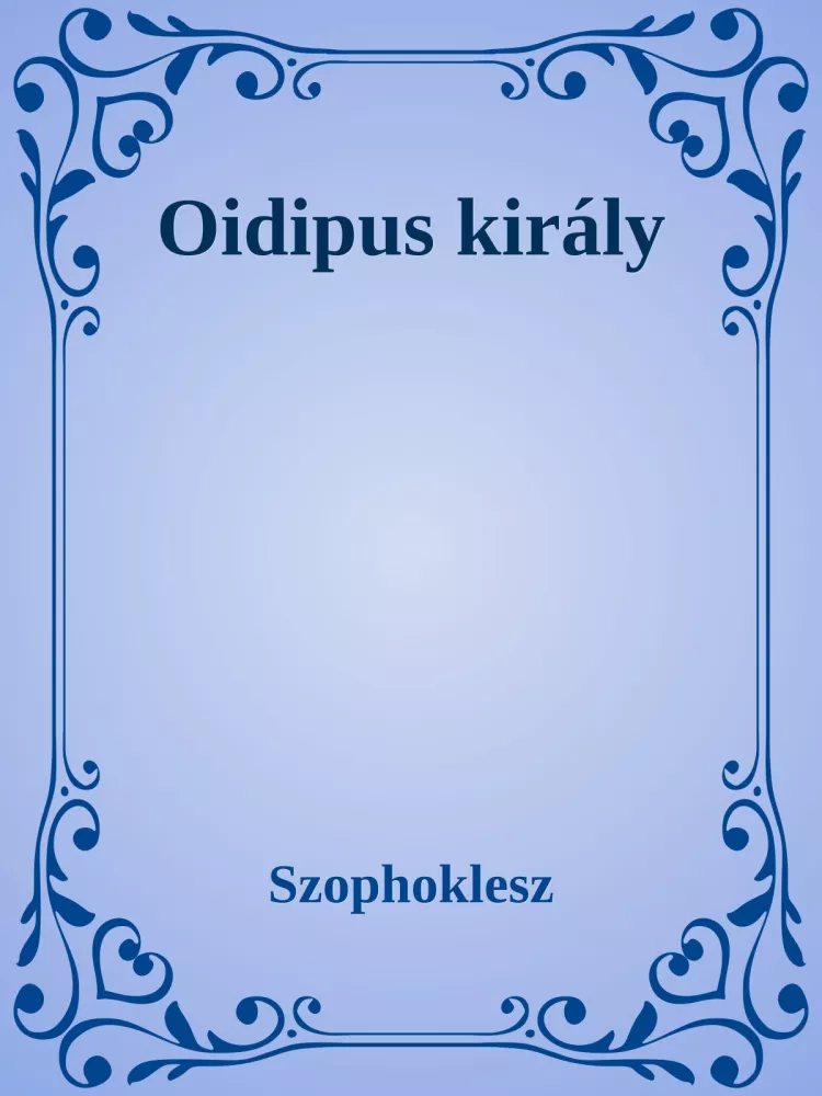 Oidipus király borító