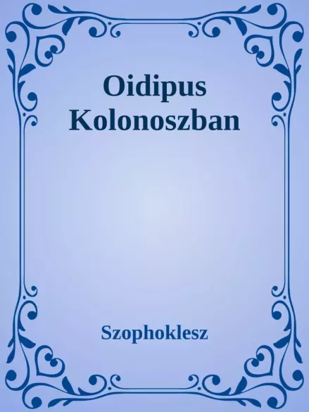 Oidipus Kolonoszban borító