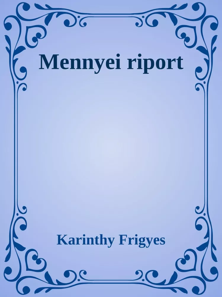 Mennyei riport borító