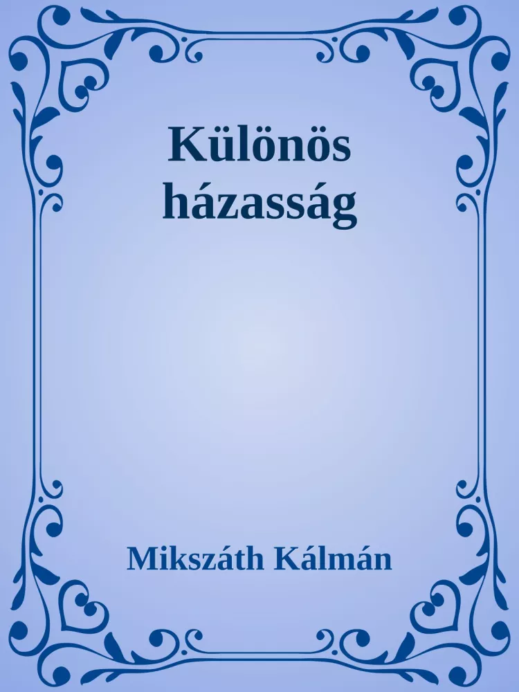 Különös házasság borító
