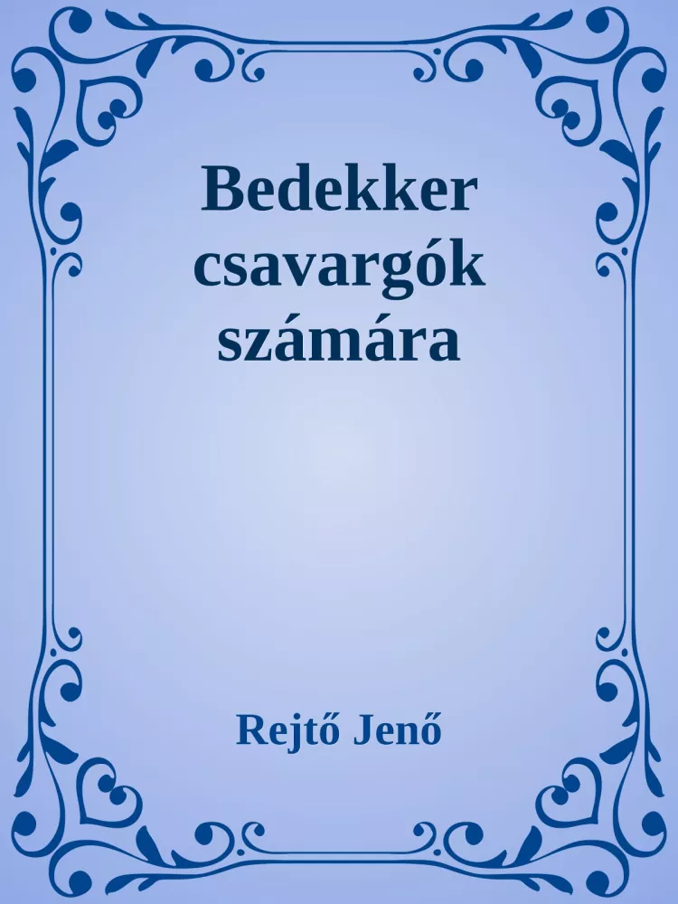 Bedekker csavargók számára borító