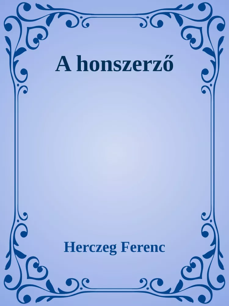 A honszerző borító