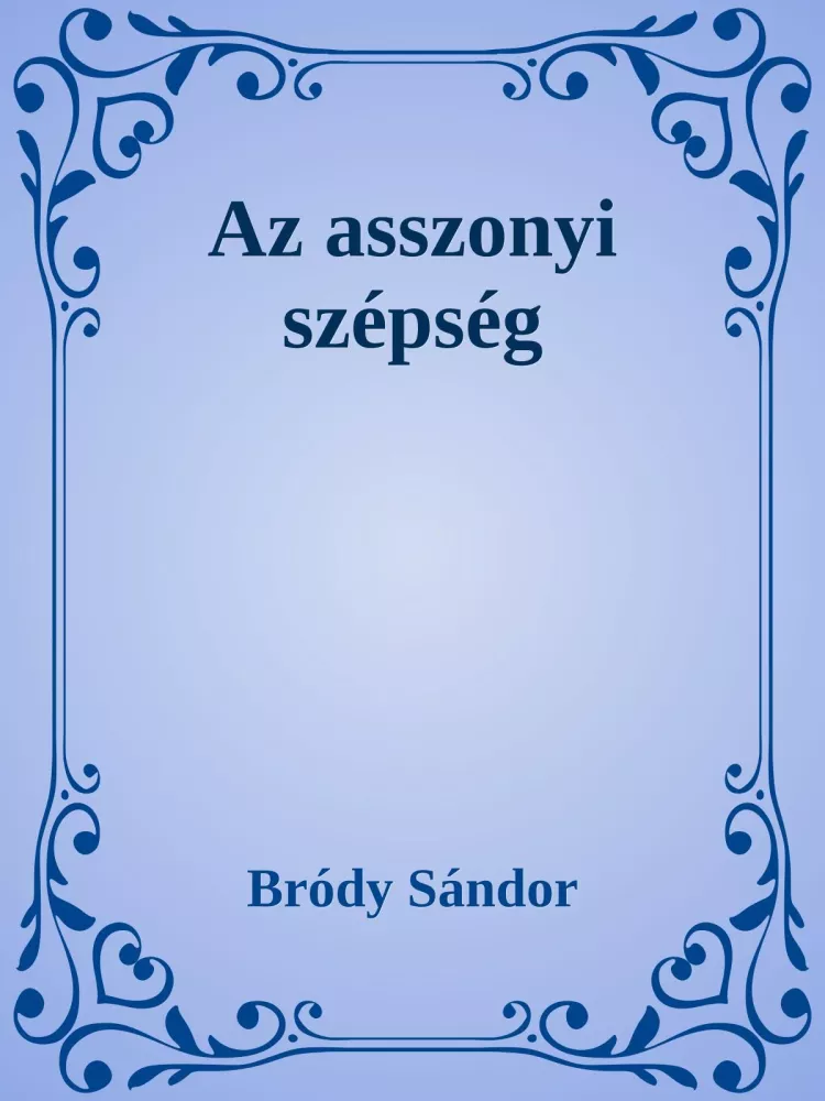 Az asszonyi szépség borító