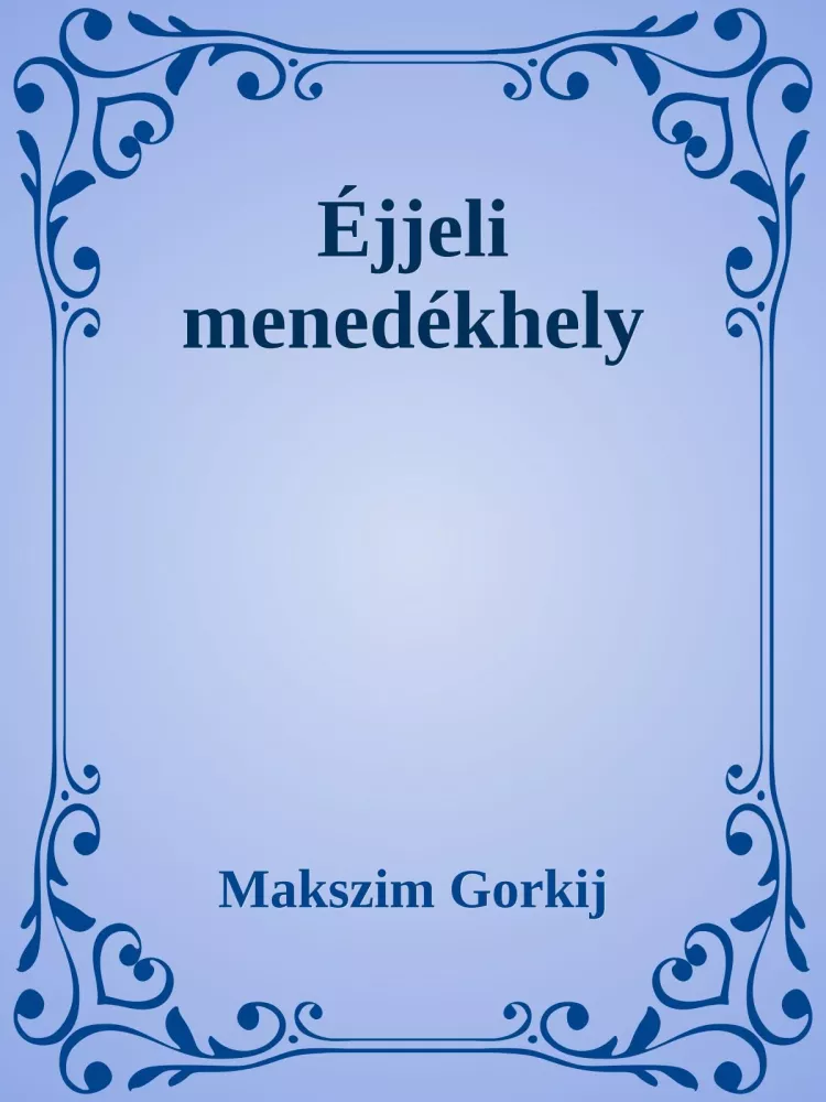 Éjjeli menedékhely borító