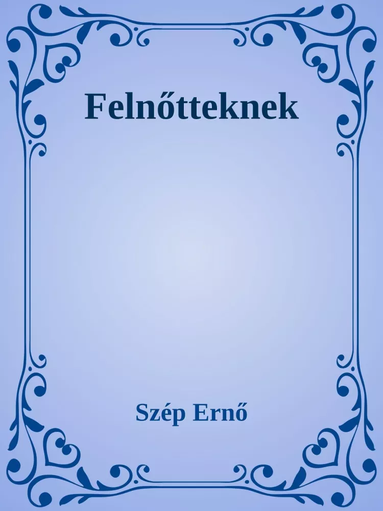 Felnőtteknek borító