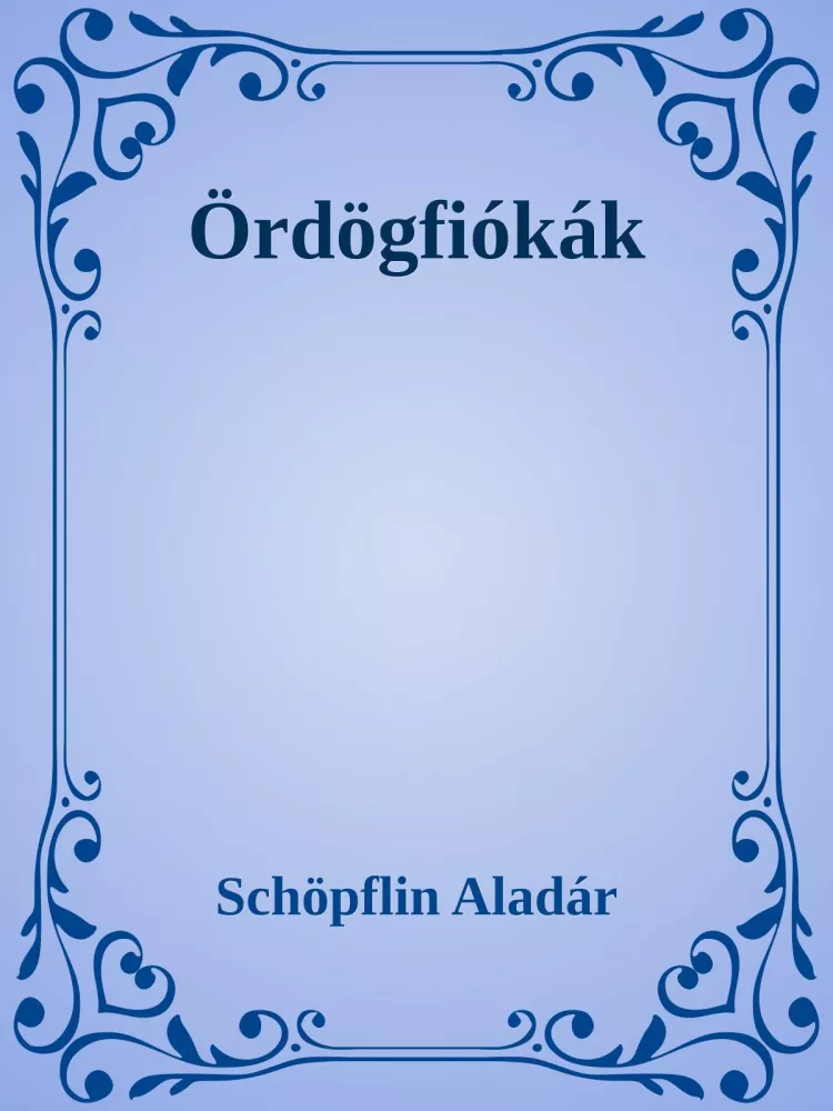 Ördögfiókák borító