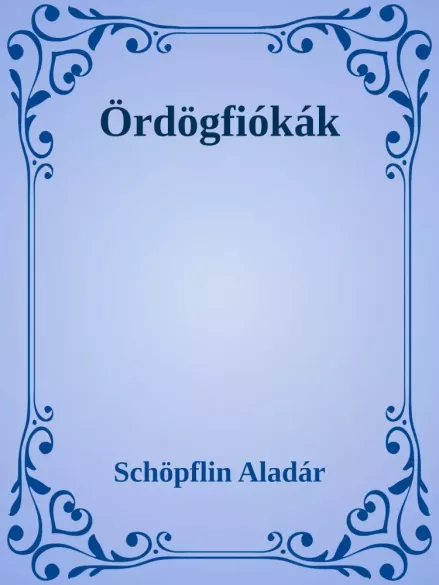 Ördögfiókák borító