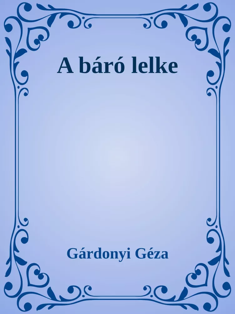  A báró lelke borító