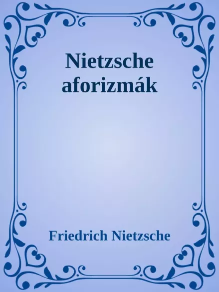 Nietzsche aforizmák borító