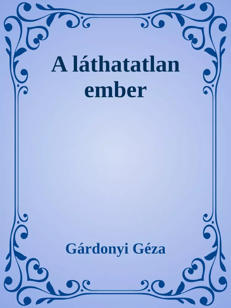 A láthatatlan ember borító