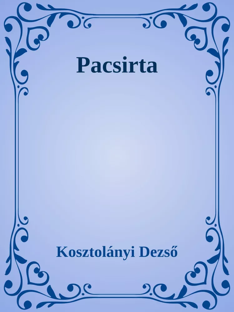 Pacsirta borító
