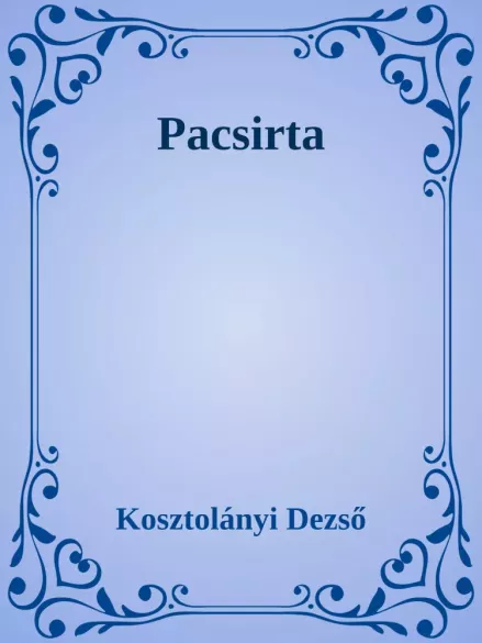 Pacsirta borító
