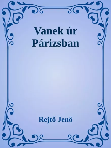 Vanek úr Párizsban borító