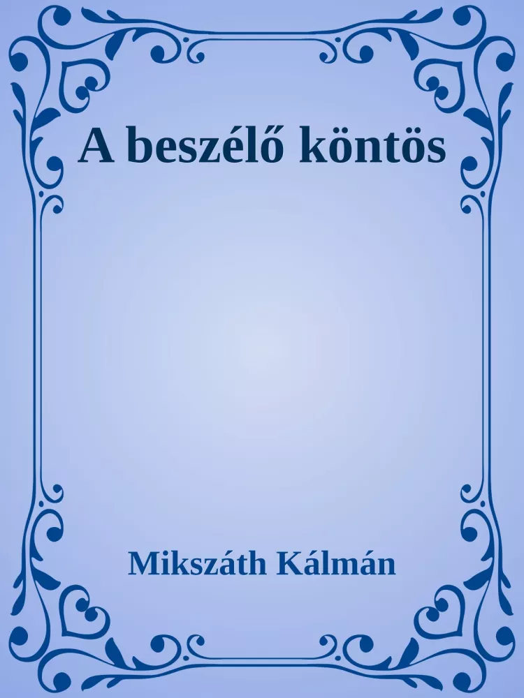 A beszélő köntös borító