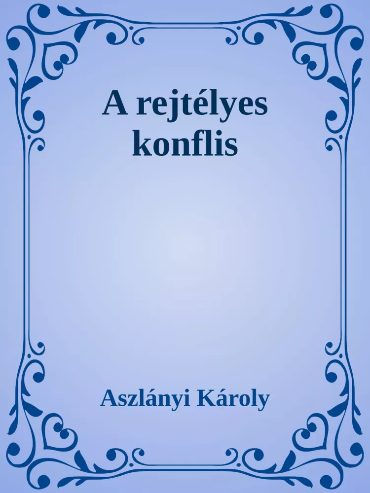 A rejtélyes konflis borító