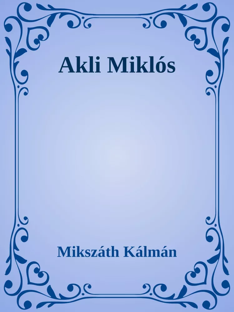 Akli Miklós borító