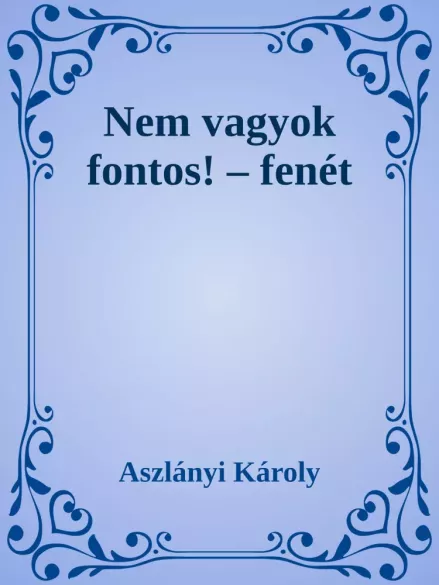 Nem vagyok fontos! - Fenét borító