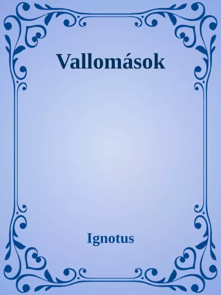Vallomások borító