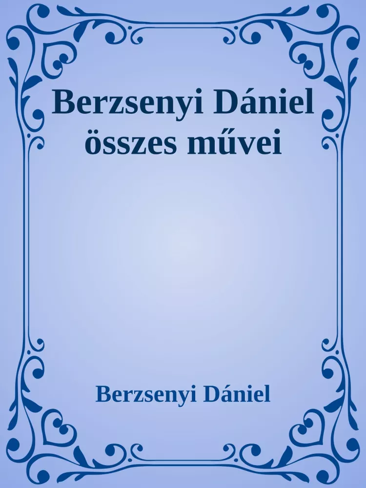 Berzsenyi Dániel összes művei borító