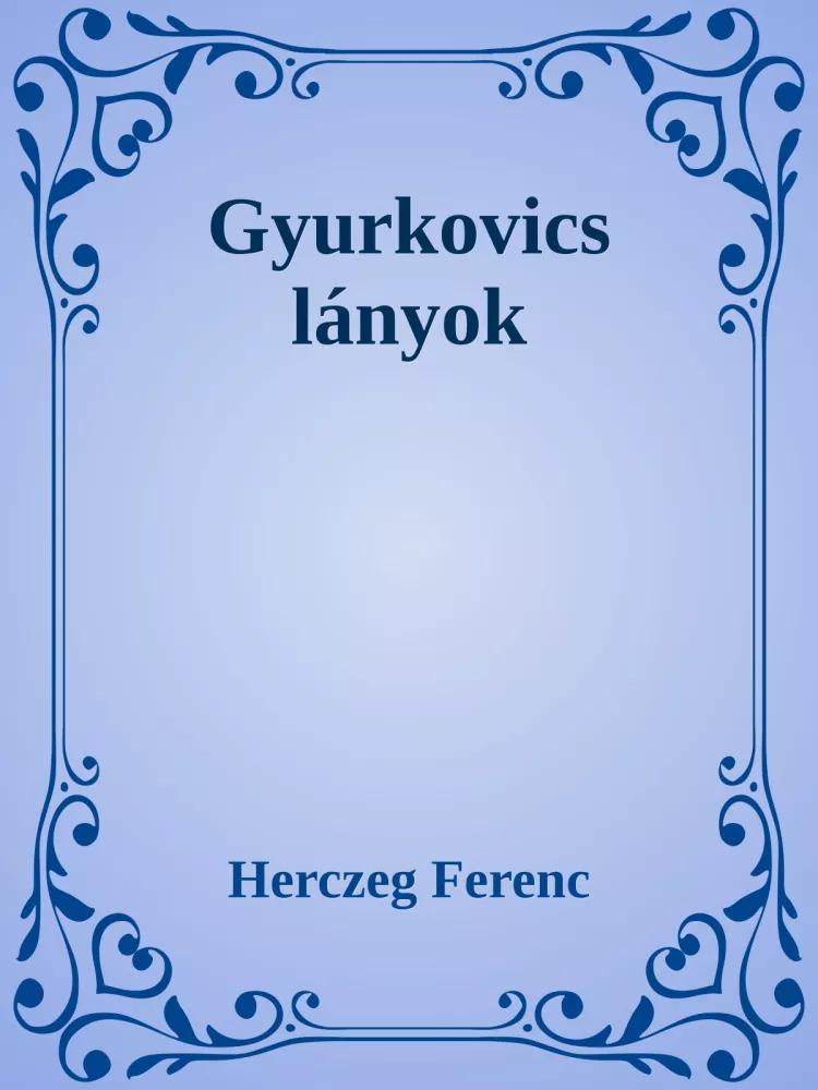 Gyurkovics lányok borító