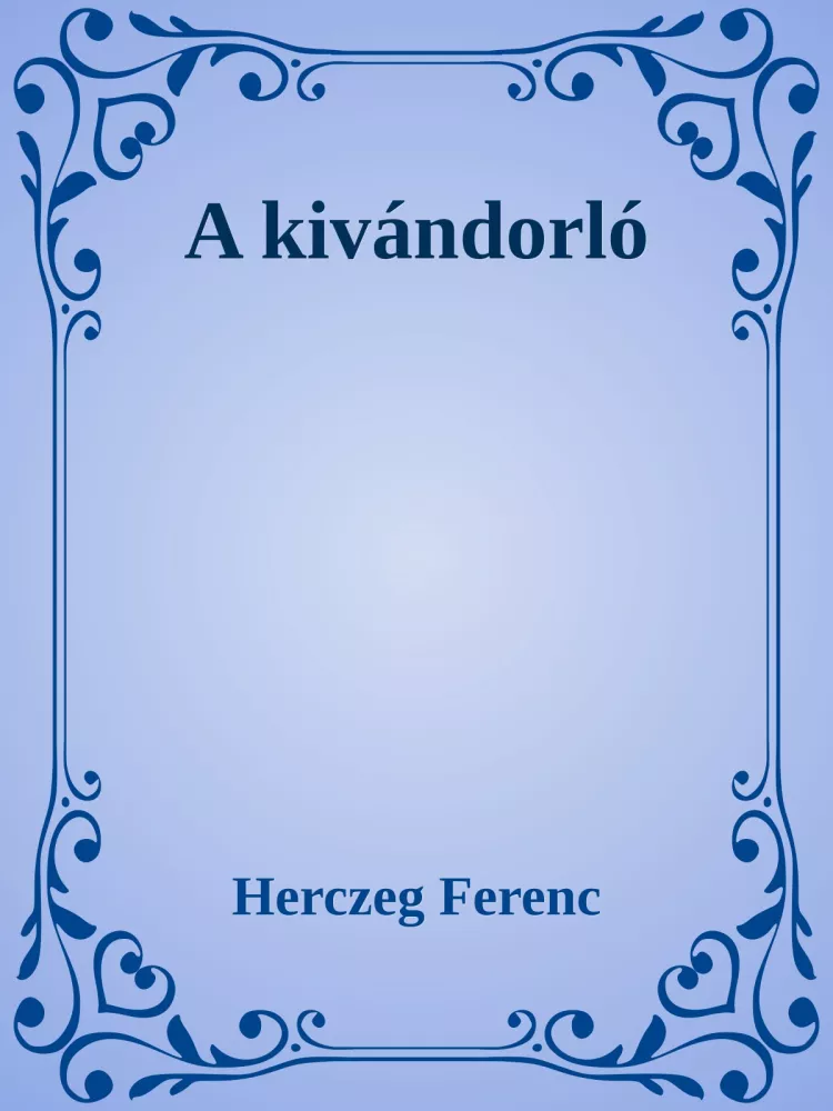 Kivándorló borító