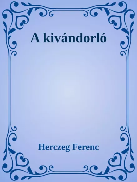 Kivándorló borító